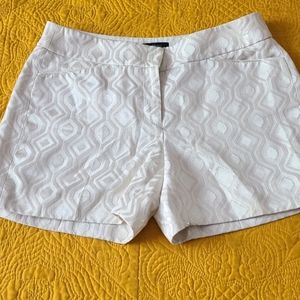 White house, Black market off white/light cream and shiny golden details shorts